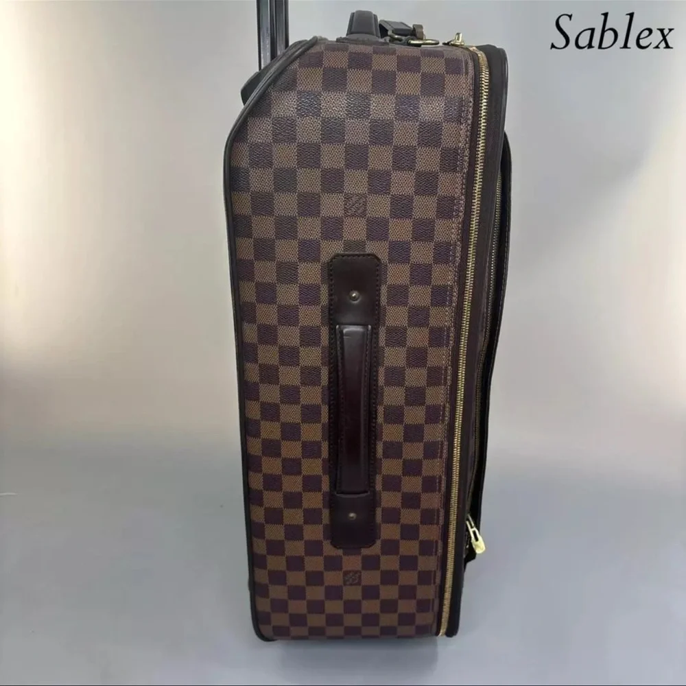 Louis Vuitton Damier Ebene Rolling Carry-On Luggage Brown